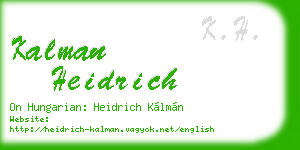 kalman heidrich business card