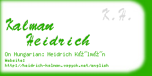 kalman heidrich business card